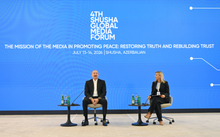 Prezident İlham Əliyev IV Şuşa Qlobal Media Forumunun açılışında iştirak edir