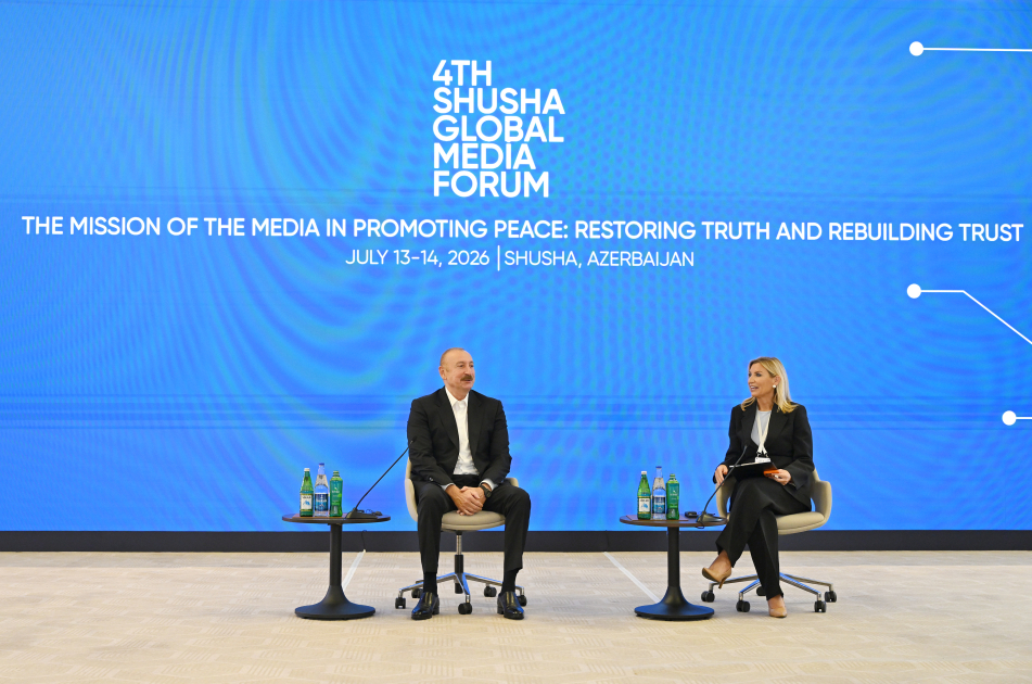 Prezident İlham Əliyev IV Şuşa Qlobal Media Forumunun açılışında iştirak edir