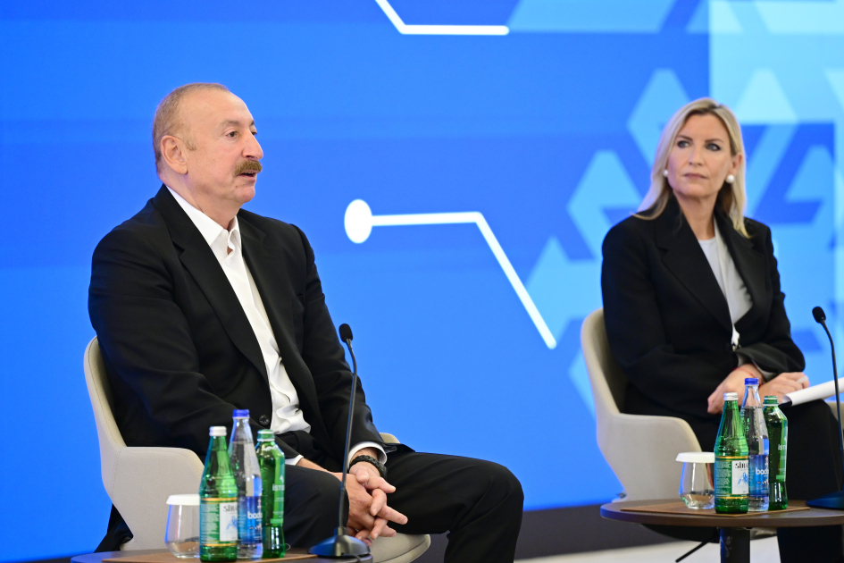 Prezident İlham Əliyev IV Şuşa Qlobal Media Forumunun açılışında iştirak edir