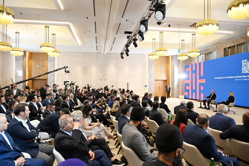 Prezident İlham Əliyev IV Şuşa Qlobal Media Forumunun açılışında iştirak edir