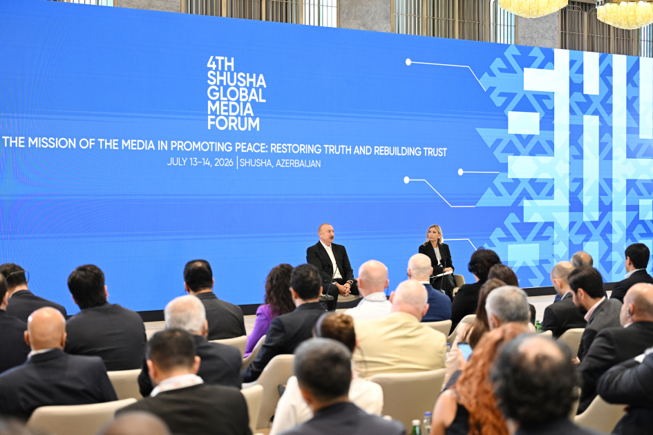 Prezident İlham Əliyev IV Şuşa Qlobal Media Forumunun açılışında iştirak edir