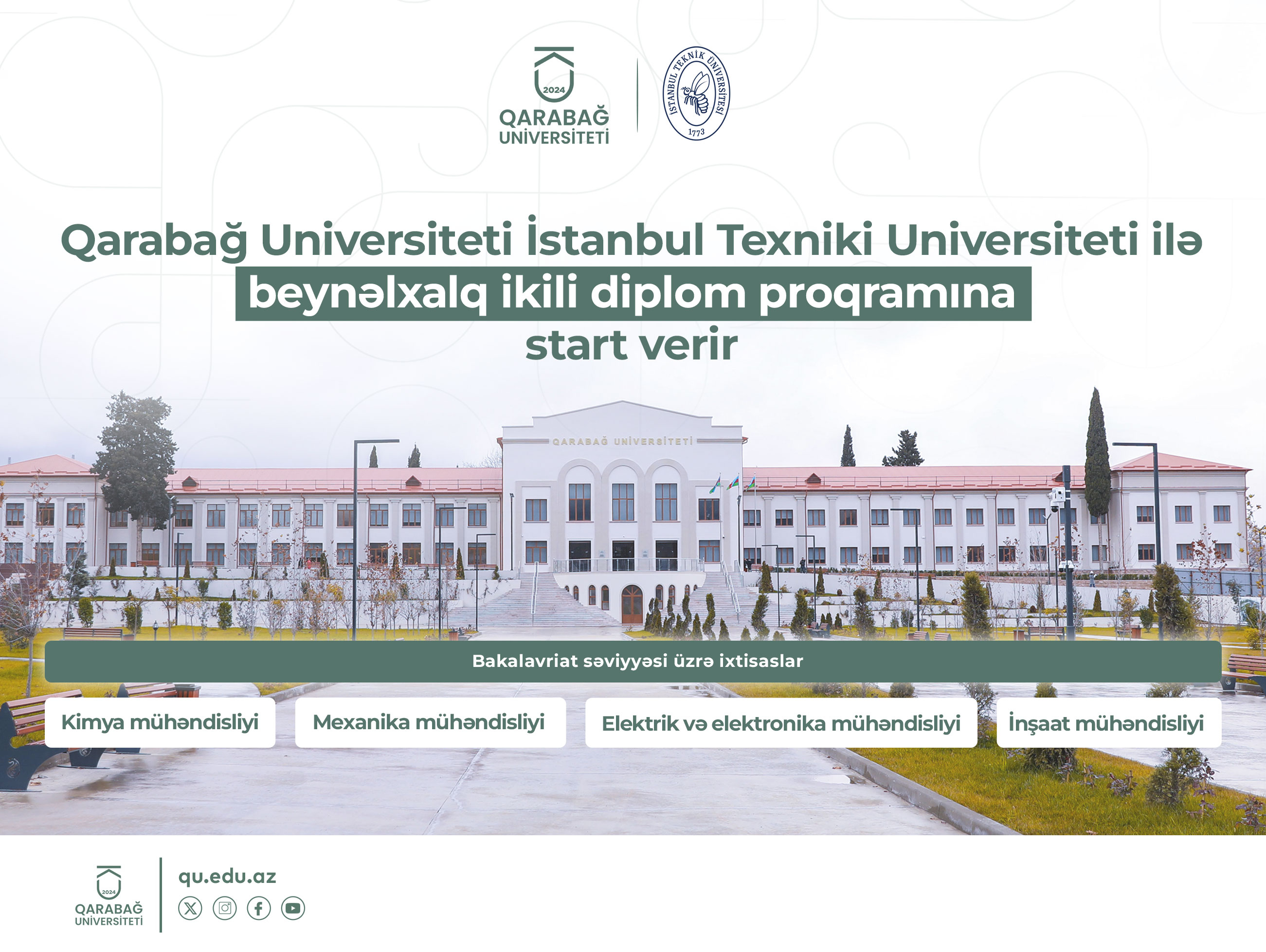 Qarabağ Universitetində oxuyub iki diplom ala bilərsiniz