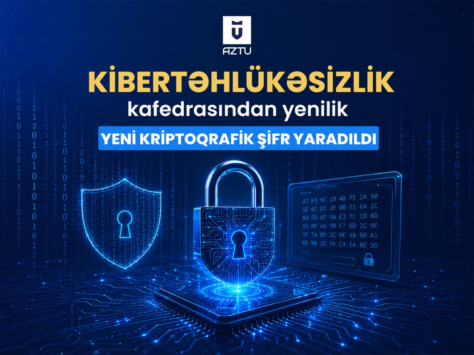 AzTU əməkdaşları tərəfindən yeni kriptoqrafik şifr yaradılıb