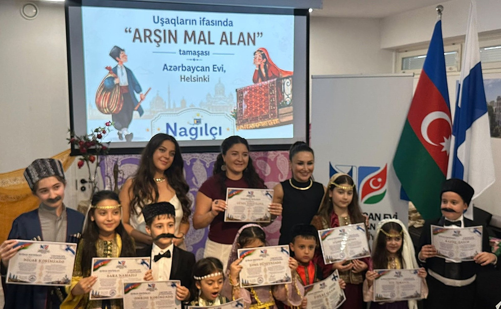 Azərbaycanlı uşaqların təqdimatında Finlandiyada “Arşın mal alan” nümayiş olunub