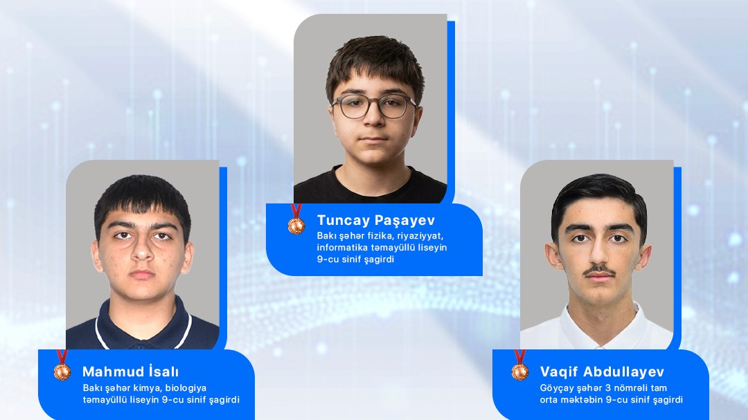 Şagirdlərimiz Yeniyetmələrin Avropa İnformatika Olimpiadasında 3 medal qazanıblar