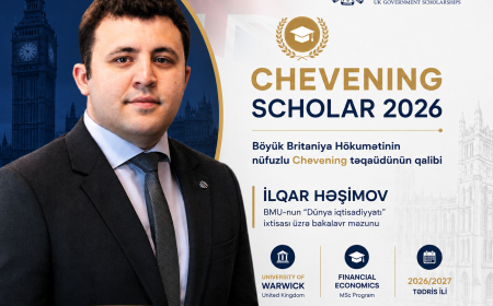 BMU məzunu dünyaca məşhur "Chevening" təqaüdünün qalibi olub 