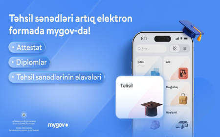 Bu ilin məzunlarının elektron təhsil sənədləri “mygov” platformasında əlçatandır 