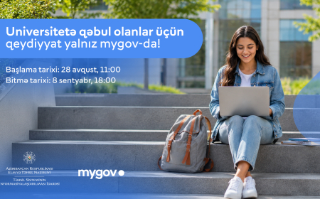Universitetlərə qeydiyyat yalnız "mygov" üzərindən aparılacaq