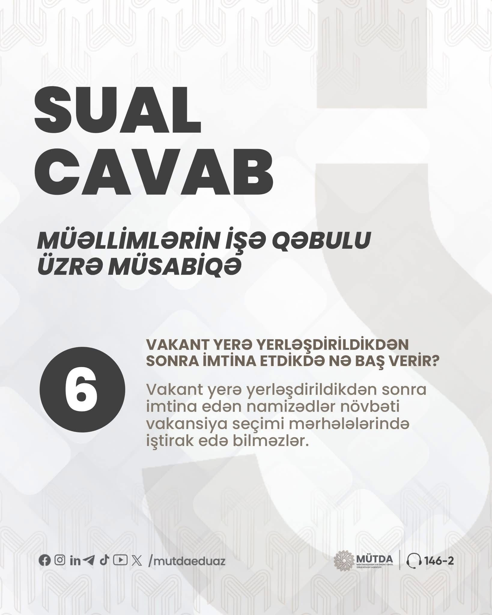 MİQ üzrə vakansiya seçiminin nəticələri nə zaman