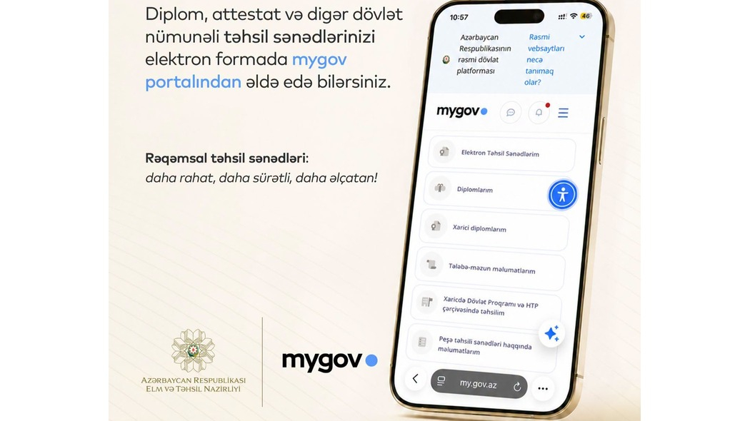 Builki məzunlar təhsil sənədlərini "mygov"dan ala bilərlər