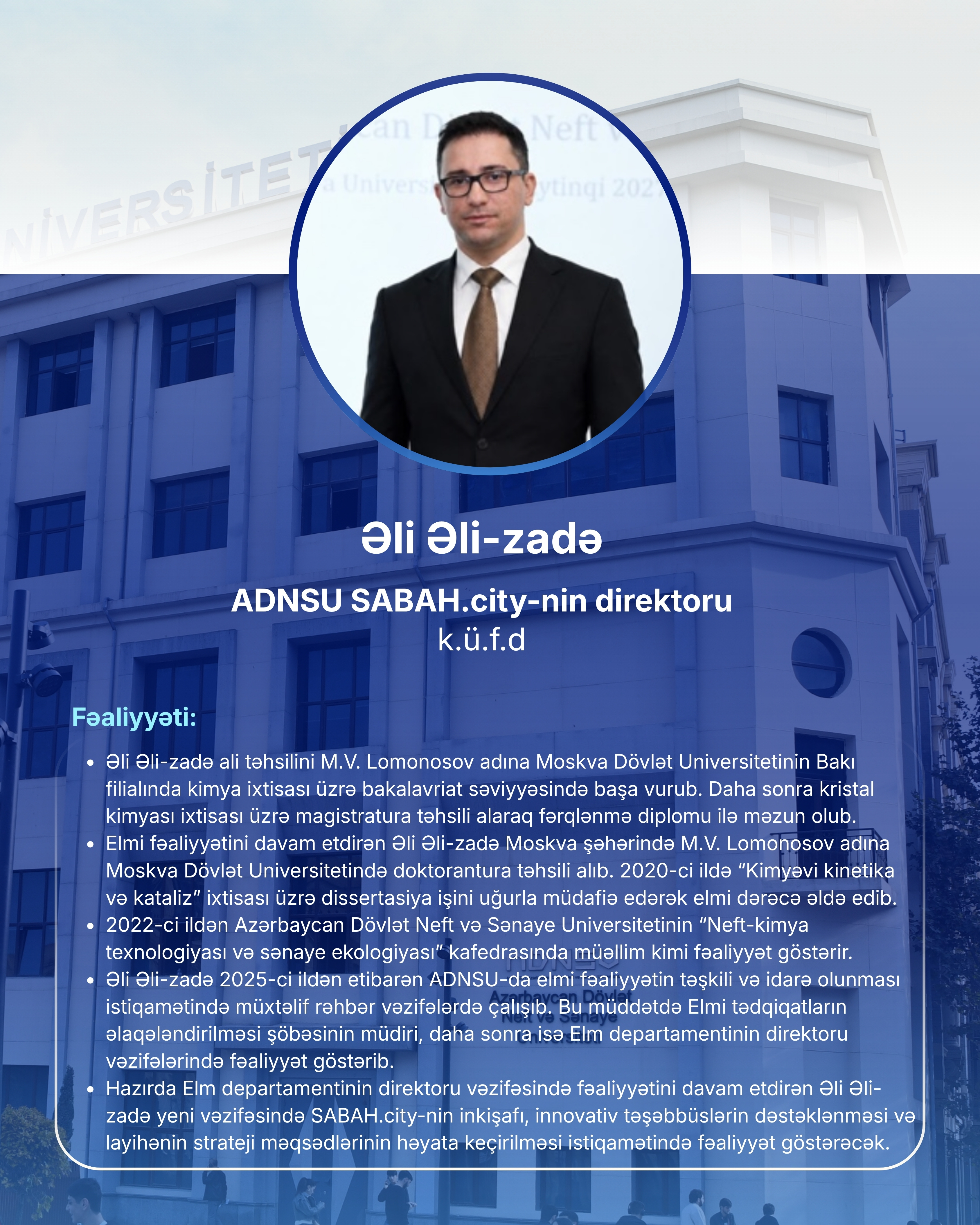 ADNSU-da SABAH.city üzrə yeni təyinatlar olub
