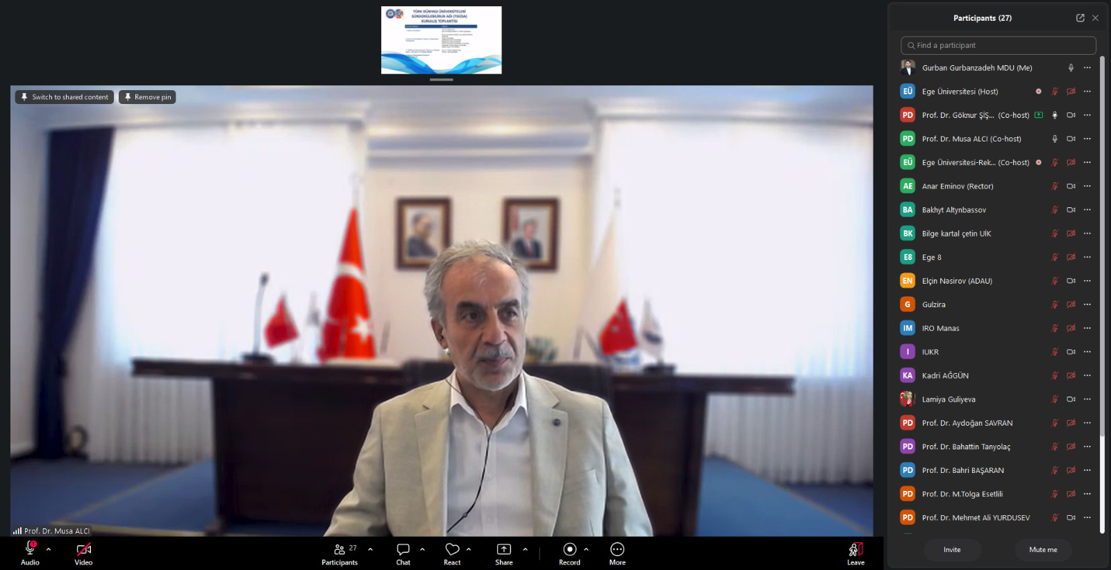 MDU Türk Dünyası Universitetləri Dayanıqlı İnkişaf Şəbəkəsinin üzvü oldu