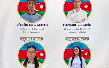 Naxçıvanın 4 məzunu qızıl və gümüş nişanla təltif olunub