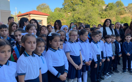 Təzəbinə kəndində 34 ildən sonra məktəb zəngi yenidən çalınıb