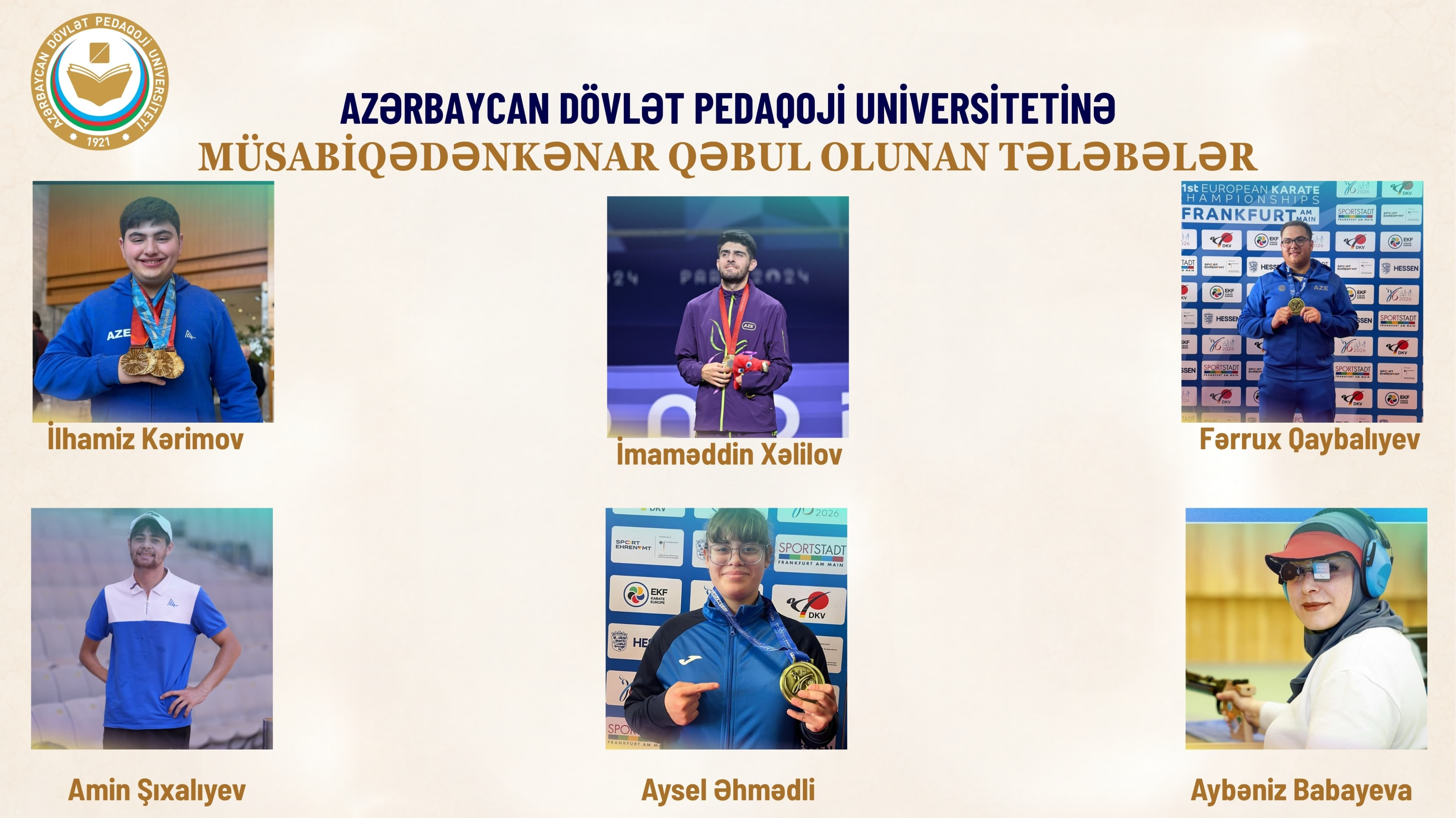 6 idmançı ADPU-ya müsabiqədənkənar qəbul olunub