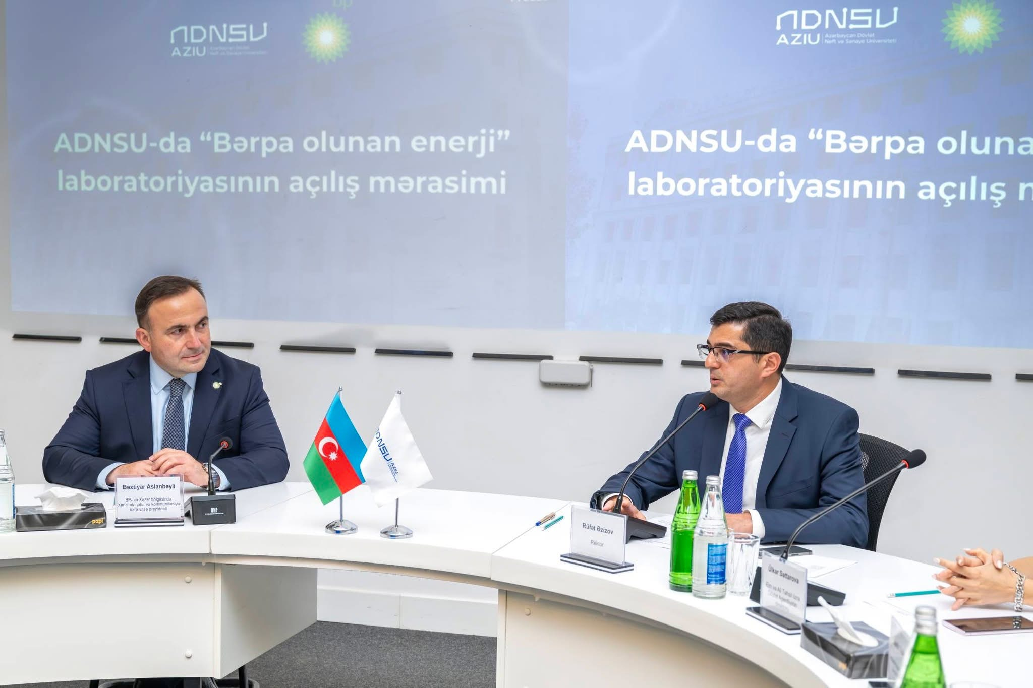 bp ADNSU-ya bərpaolunan enerji laboratoriyası hədiyyə edib