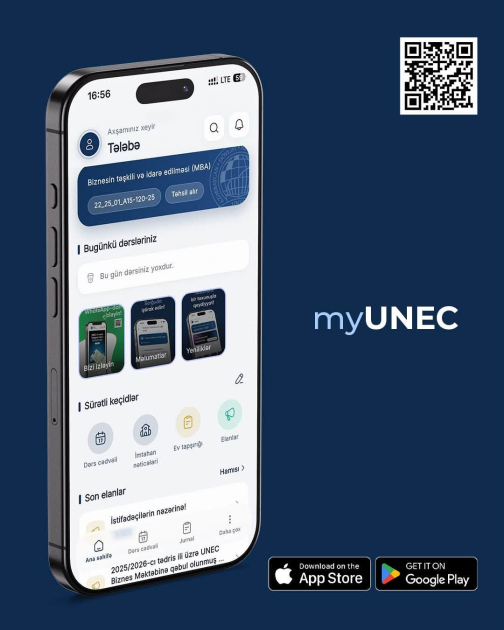 UNEC-də tələbələr üçün mobil tətbiq istifadəyə verilib