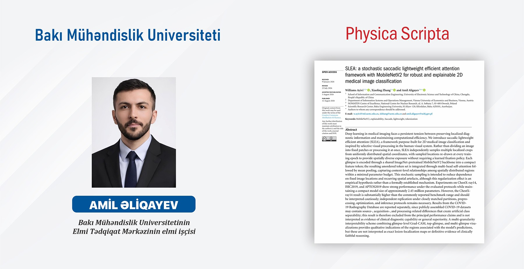 BMU alimindən tibbi görüntülərin təsnifatında yeni Sİ yanaşması