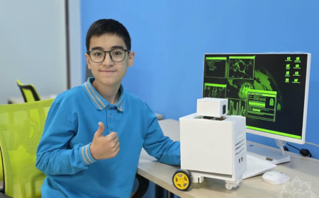 Naxçıvan məktəblisi robot "şagird" hazırlayıb
