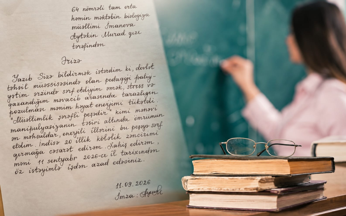 Şagird yetişdirməyi "köləlik" olaraq görən müəllimlə bağlı AÇIQLAMA