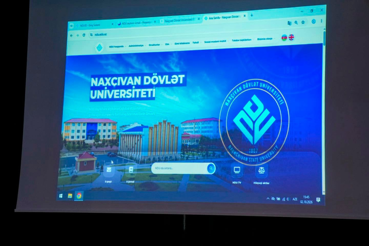 NDU-nun yenilənmiş rəsmi internet saytının təqdimatı keçirilib