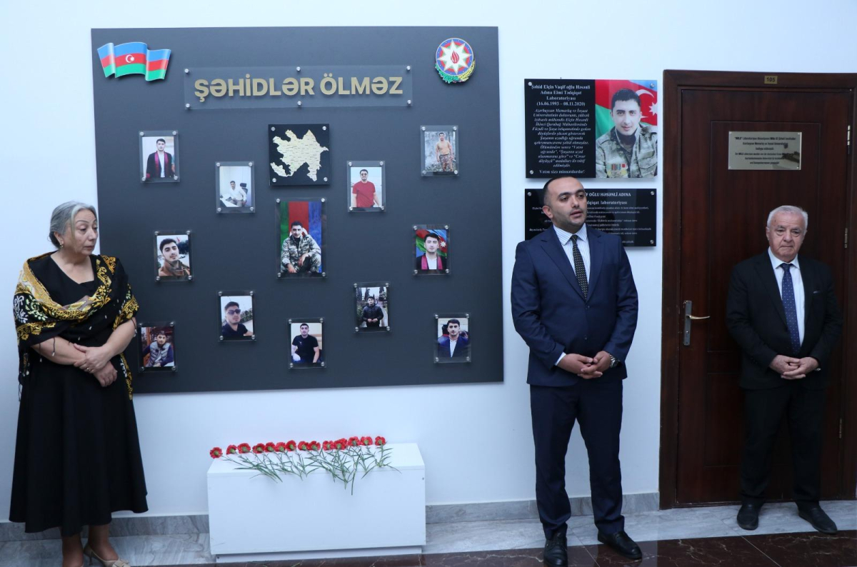AzMİU-da şəhid Elçin Həsənlinin adını daşıyan laboratoriya açılıb