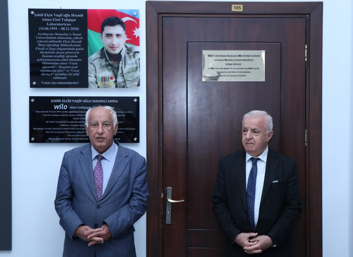 AzMİU-da şəhid Elçin Həsənlinin adını daşıyan laboratoriya açılıb