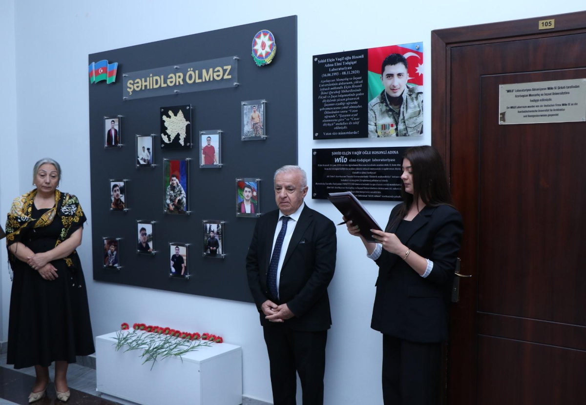 AzMİU-da şəhid Elçin Həsənlinin adını daşıyan laboratoriya açılıb