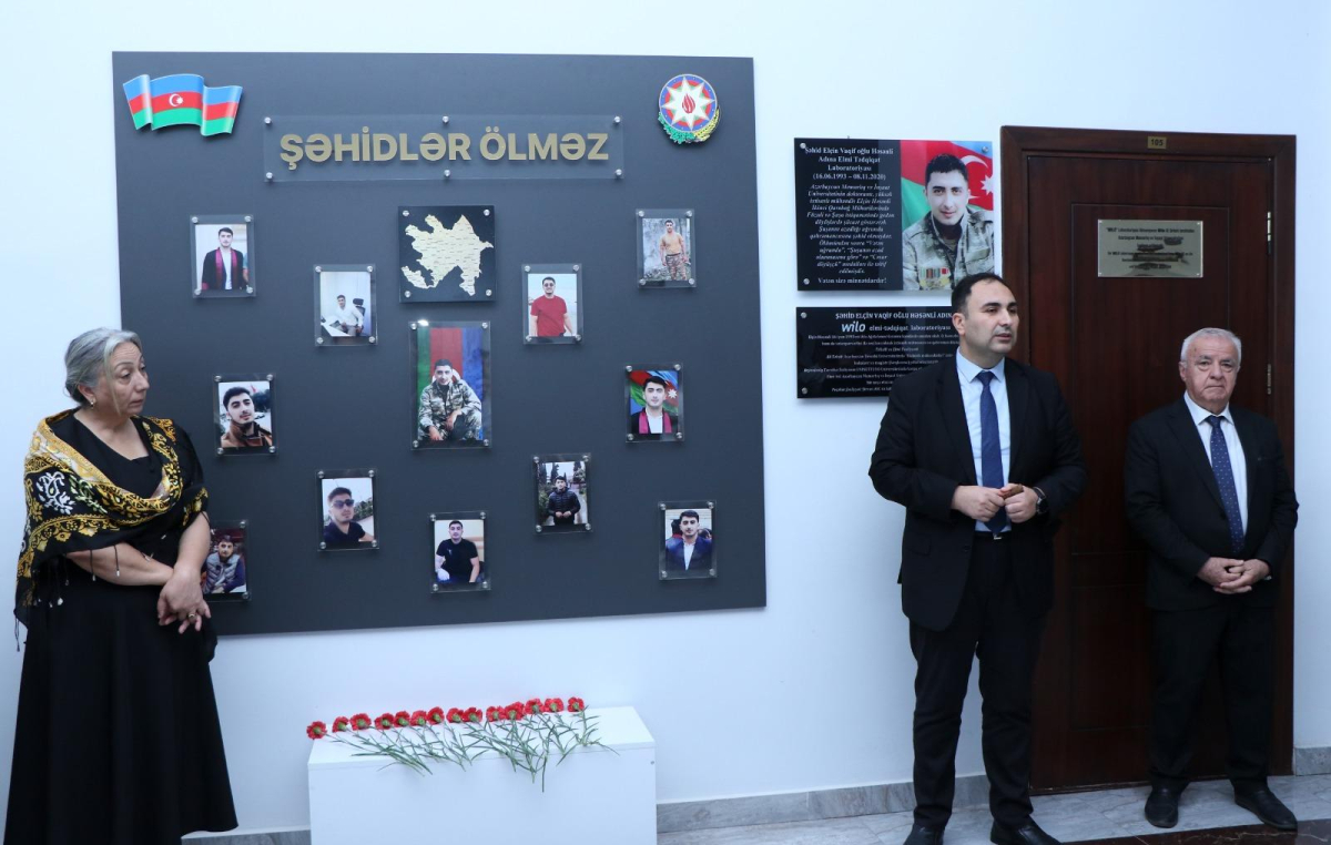 AzMİU-da şəhid Elçin Həsənlinin adını daşıyan laboratoriya açılıb