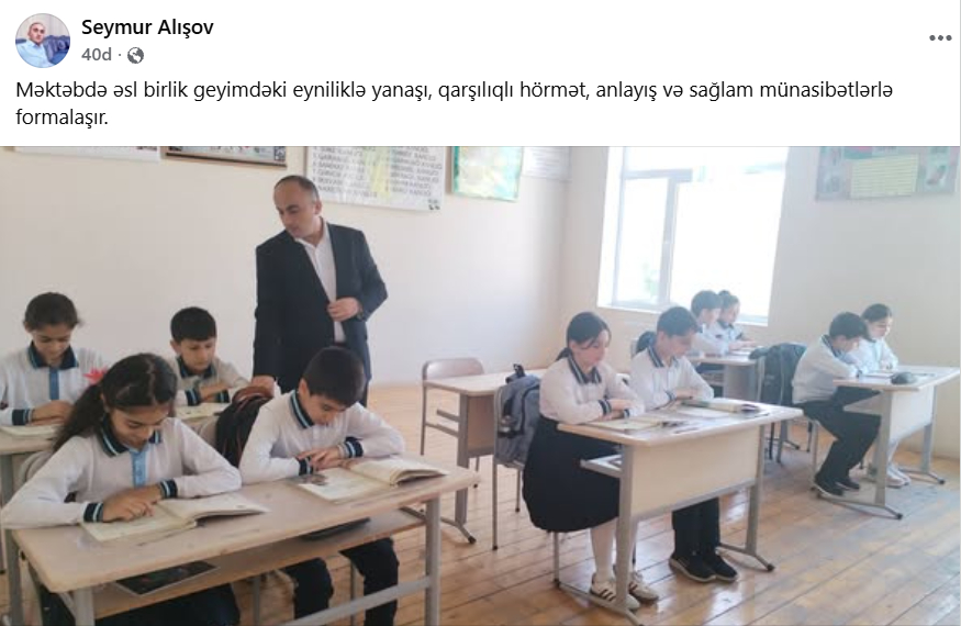 Müəllimlər geyim qaydaları ilə bağlı qərarı dəstəkləyirlər