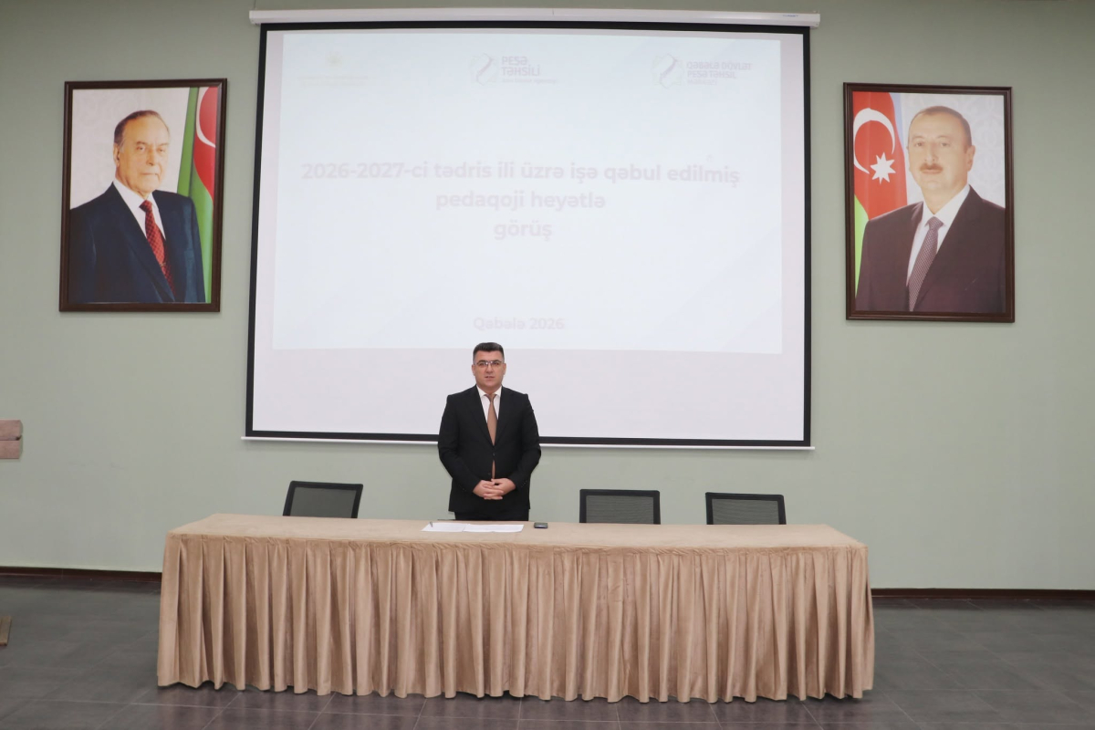 Qəbələ Dövlət Peşə Təhsil Mərkəzində yeni müəllimlərlə görüş keçirilib
