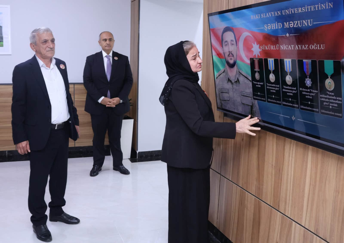 BSU-da şəhid məzun Nicat Şükürlünün adını daşıyan auditoriya açılıb