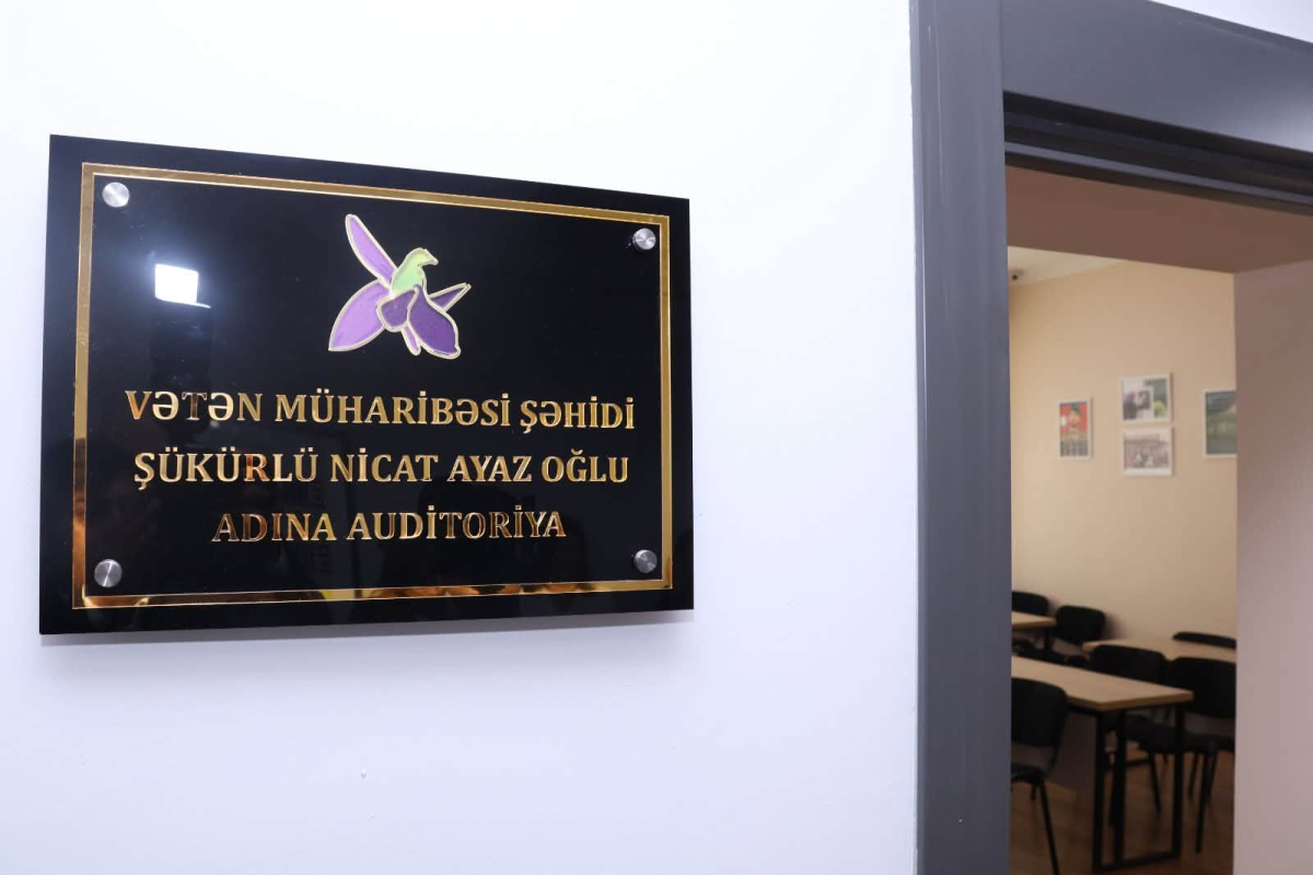 BSU-da şəhid məzun Nicat Şükürlünün adını daşıyan auditoriya açılıb