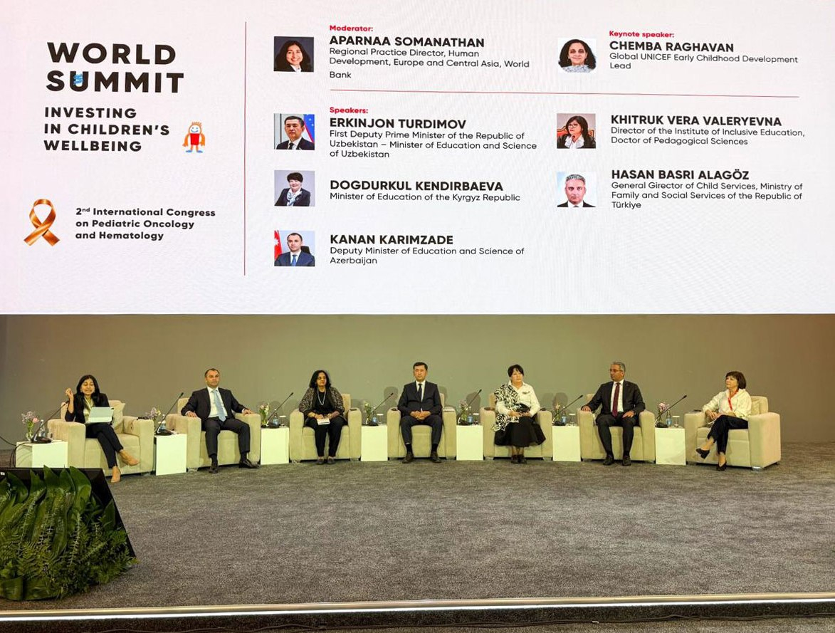 Kənan Kərimzadə “Uşaqların gələcəyinə investisiya” Qlobal Sammitində iştirak edib