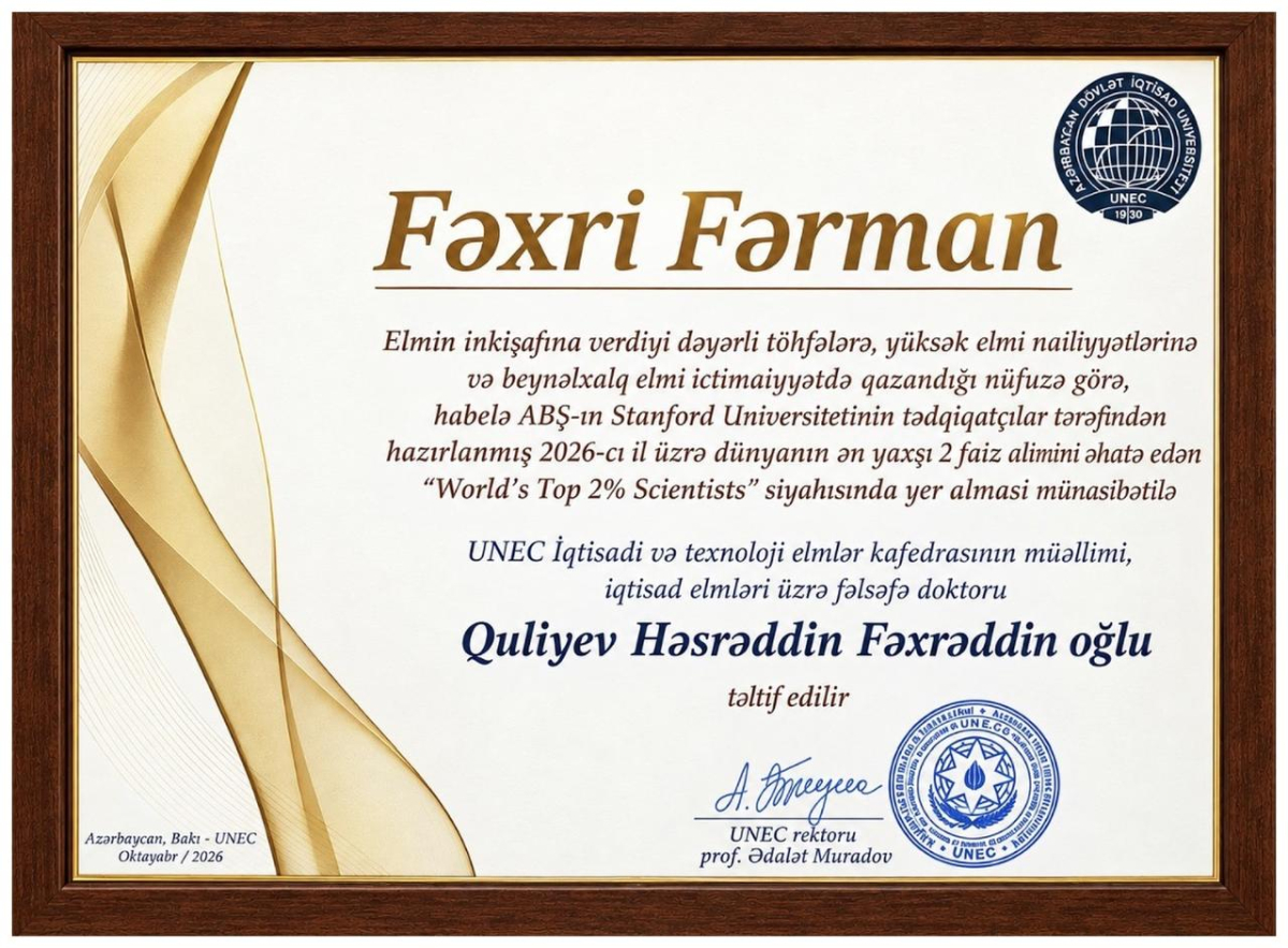 “Elmdə nüfuzu güclü tədqiqatlar yaradır”
