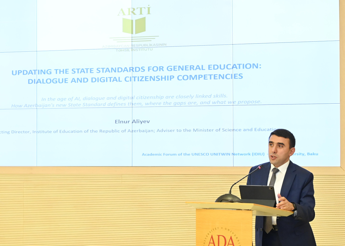 Elnur Əliyev: Yeni standartlarda süni intellektlə bağlı bacarıqların inkişafı nəzərdə tutulur